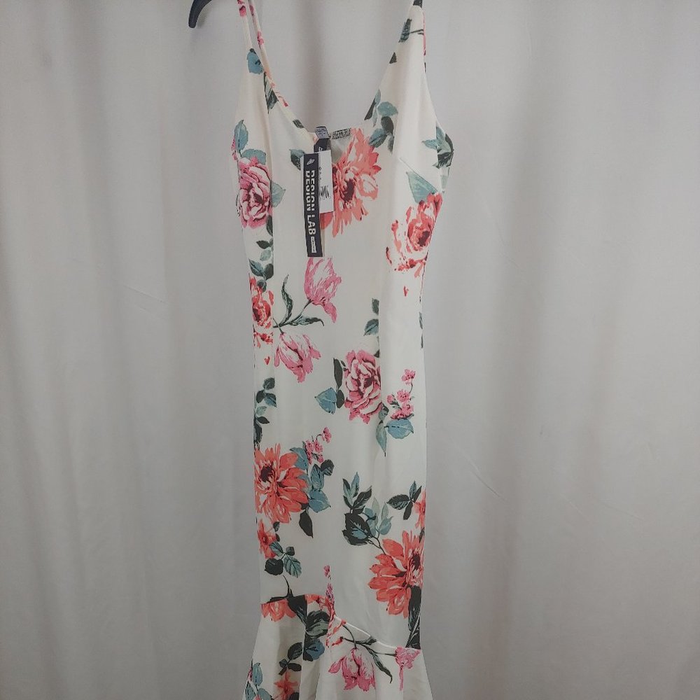 Design Lab - Printed Hi LO Floral Mermaid Dress